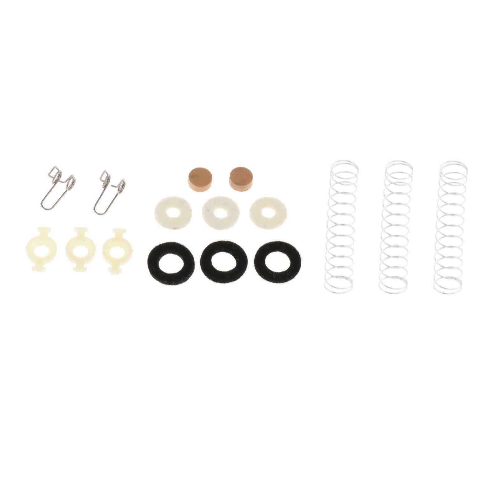 16pcs/set Trumpet Piston Repair Kit Spring Rest Valve Cork Pad Replacement