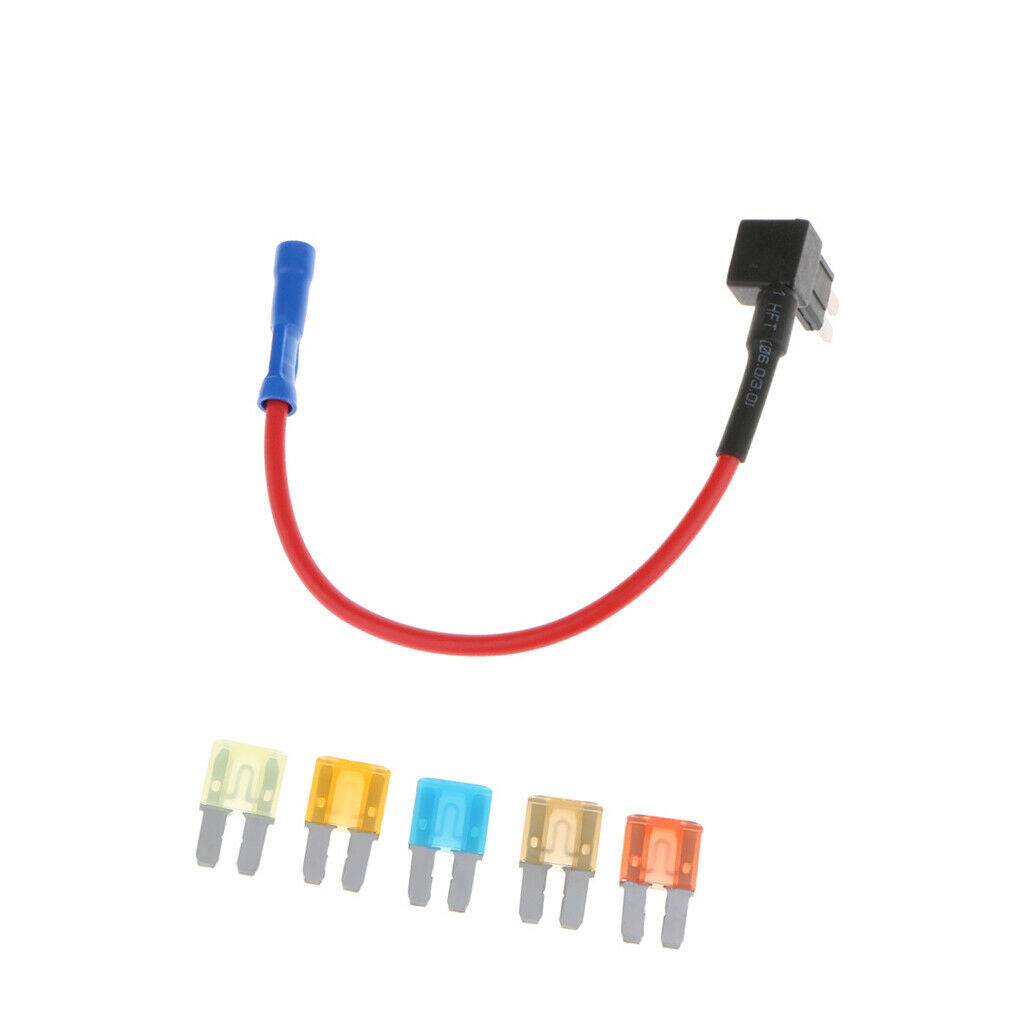 5PCS 5Amp 7.5Amp 10Amp 15Amp 20Amp And Add-a-circuit Fuse Tap Holder Adapter