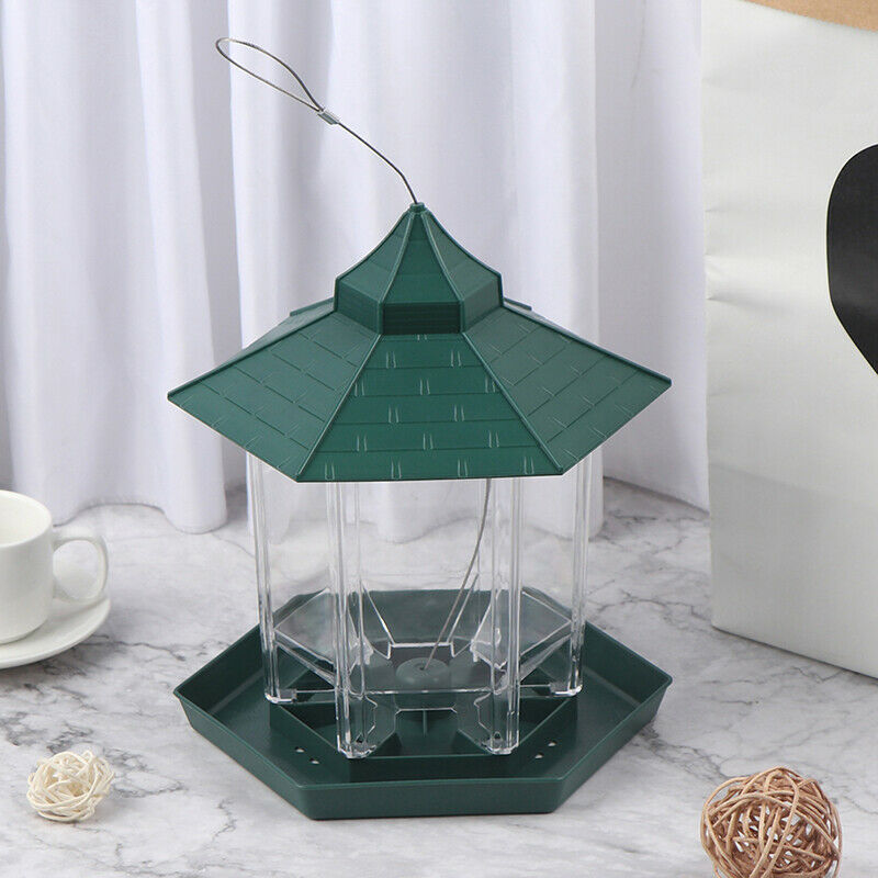 Waterproof Hanging Gazebo Bird Feeder Villa Outdoor Feeding For Garden DecoS.DD