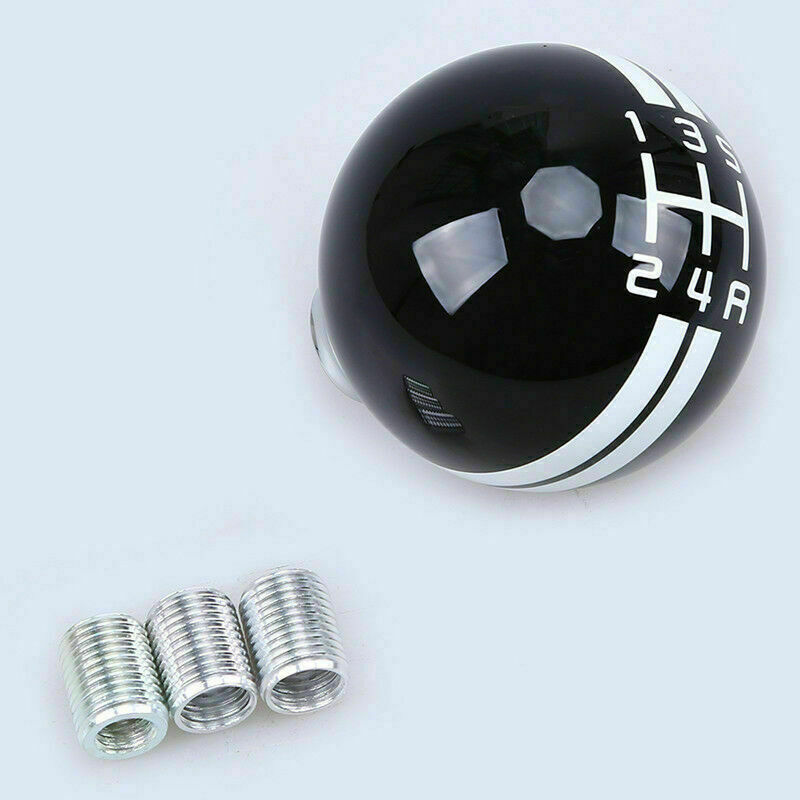 Universial Round Manual 5Speed Shift Knob Shifter Lever Black For Ford Mustang