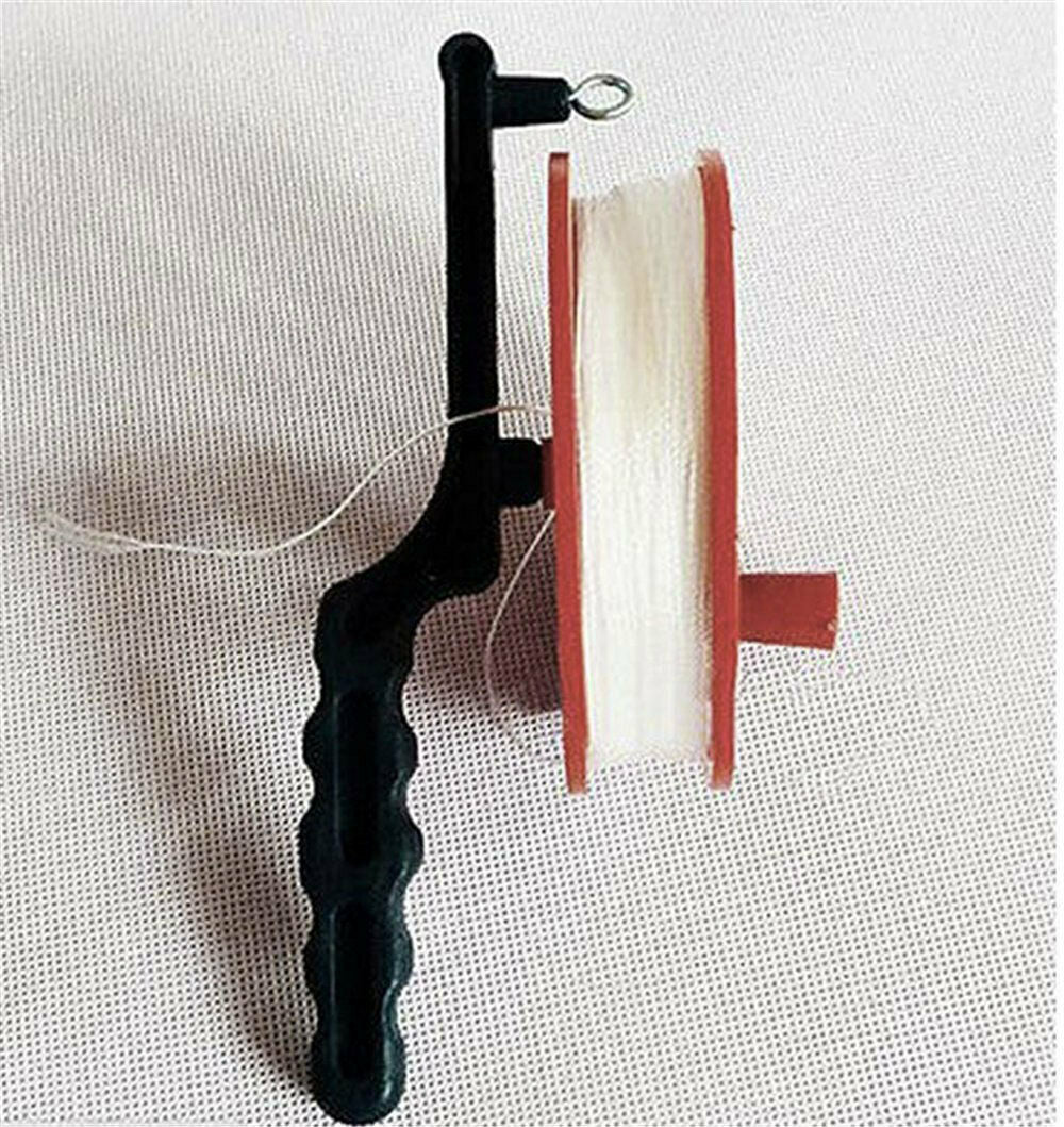 Twisted String Line With Red Wheel Kite Reel Winder Grip Handle Set
