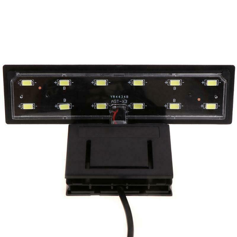 12 LED Aquarium Fish Tank Clamp Clip Water Plant Grow White Color Lighting EU