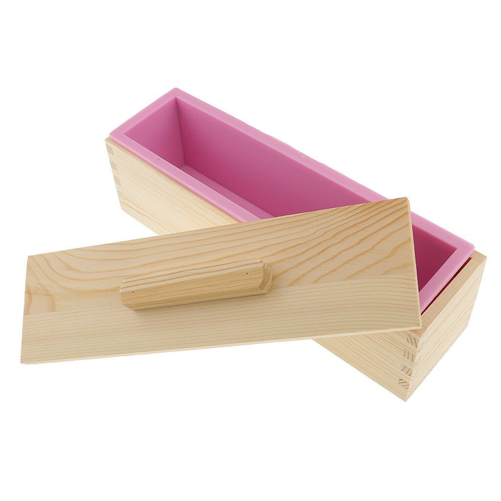 Rectangle Silicone Soap Mold Wooden Box DIY Toast Loaf Baking Cake Mould