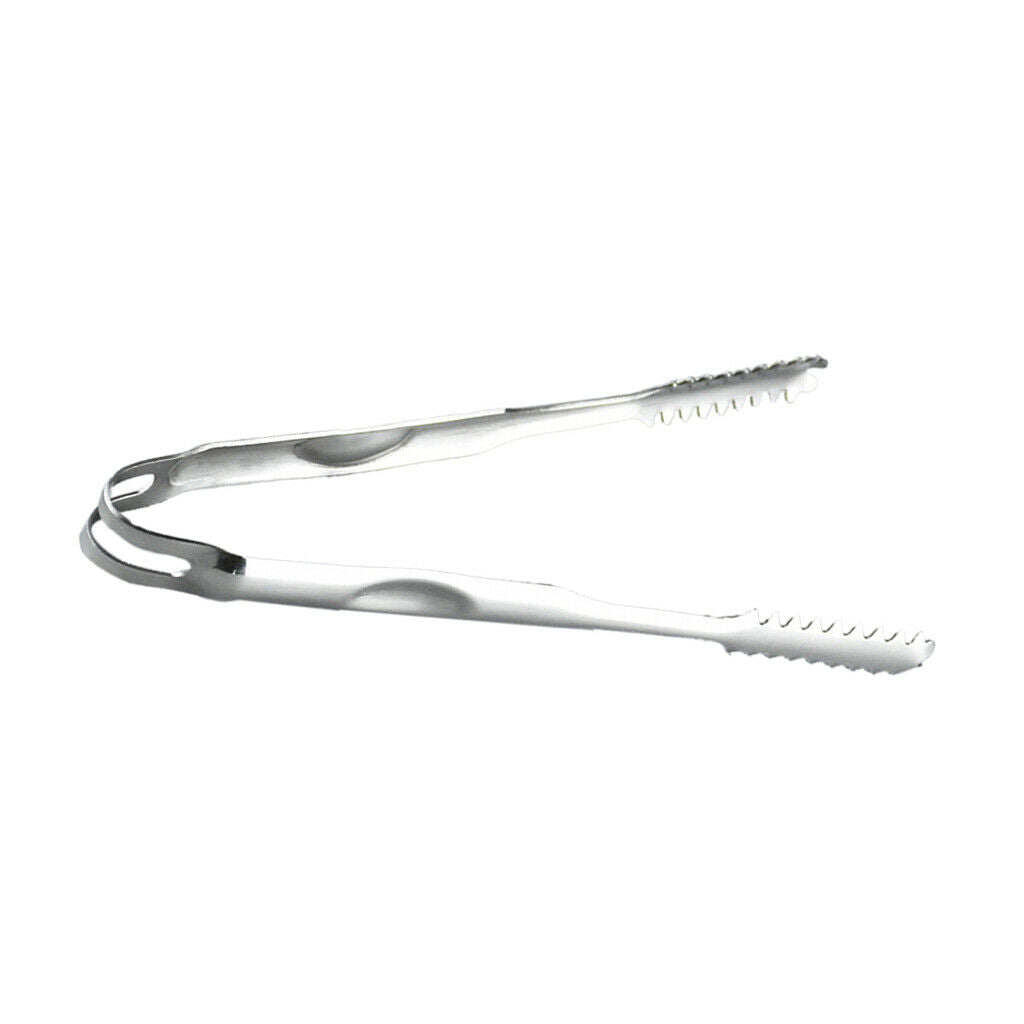 7â€ Stainless Steel Salad Ice Cake Bread Tongs Kitchen Food Buffet Clip Clamp