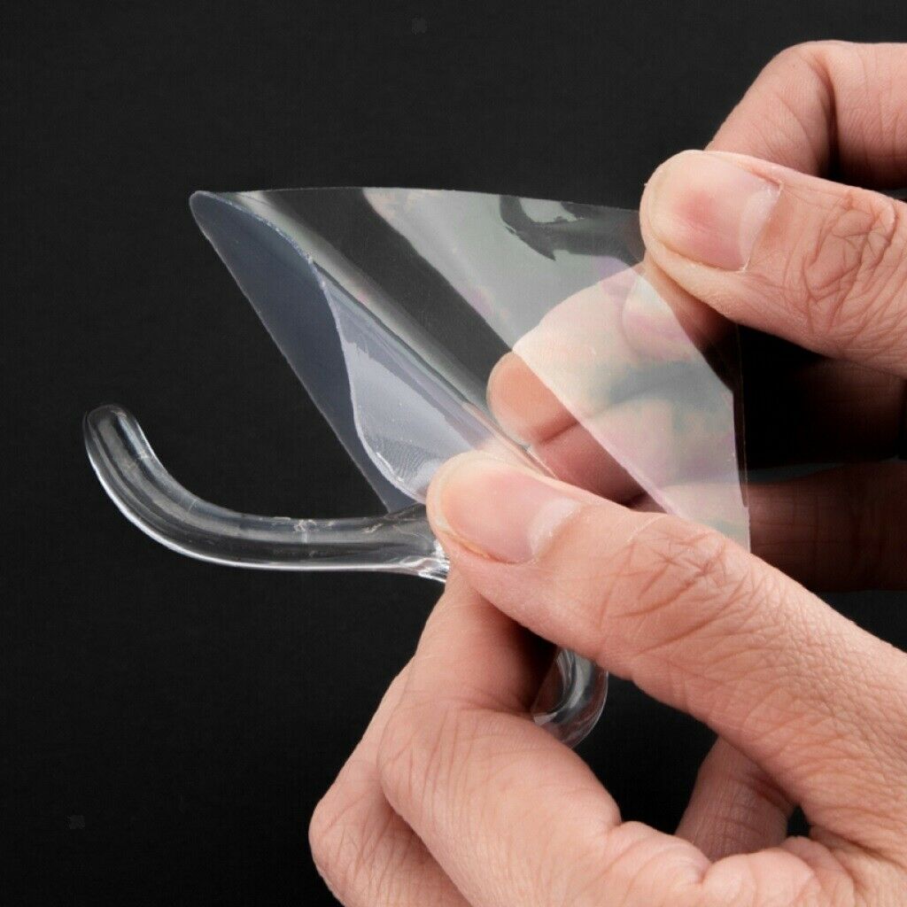 10Pcs Reusable Transparent Seamless Adhesive Waterproof Hook Hanger