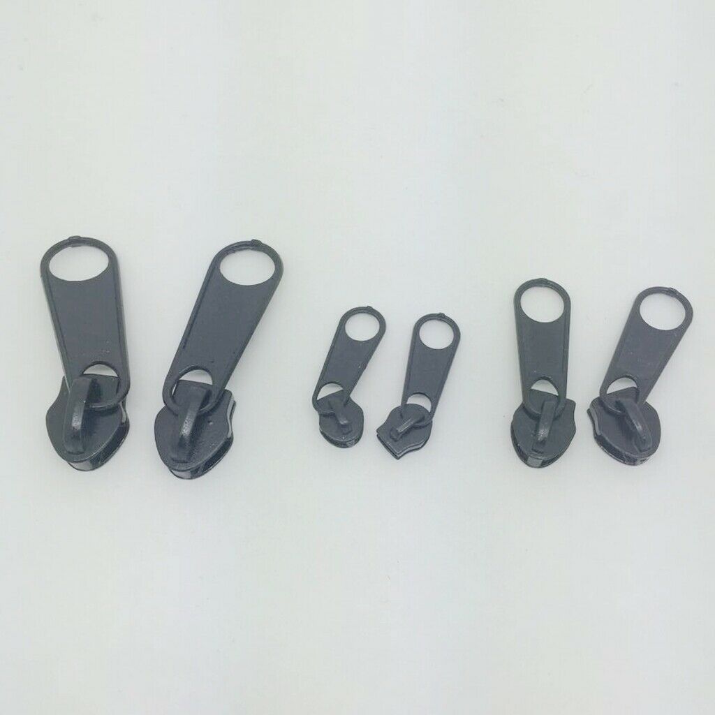 6x Fix Zipper Puller Zip Slider Repair Kit Removable Rescue Replacement Head
