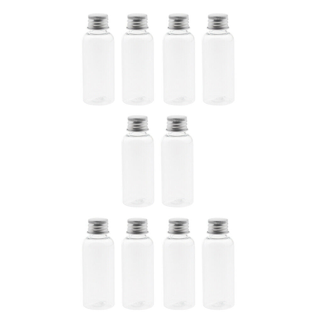 20 Pieces 50 ml/1.76 oz Clear Plastic Travel Bottles with Lid - Leakproof -