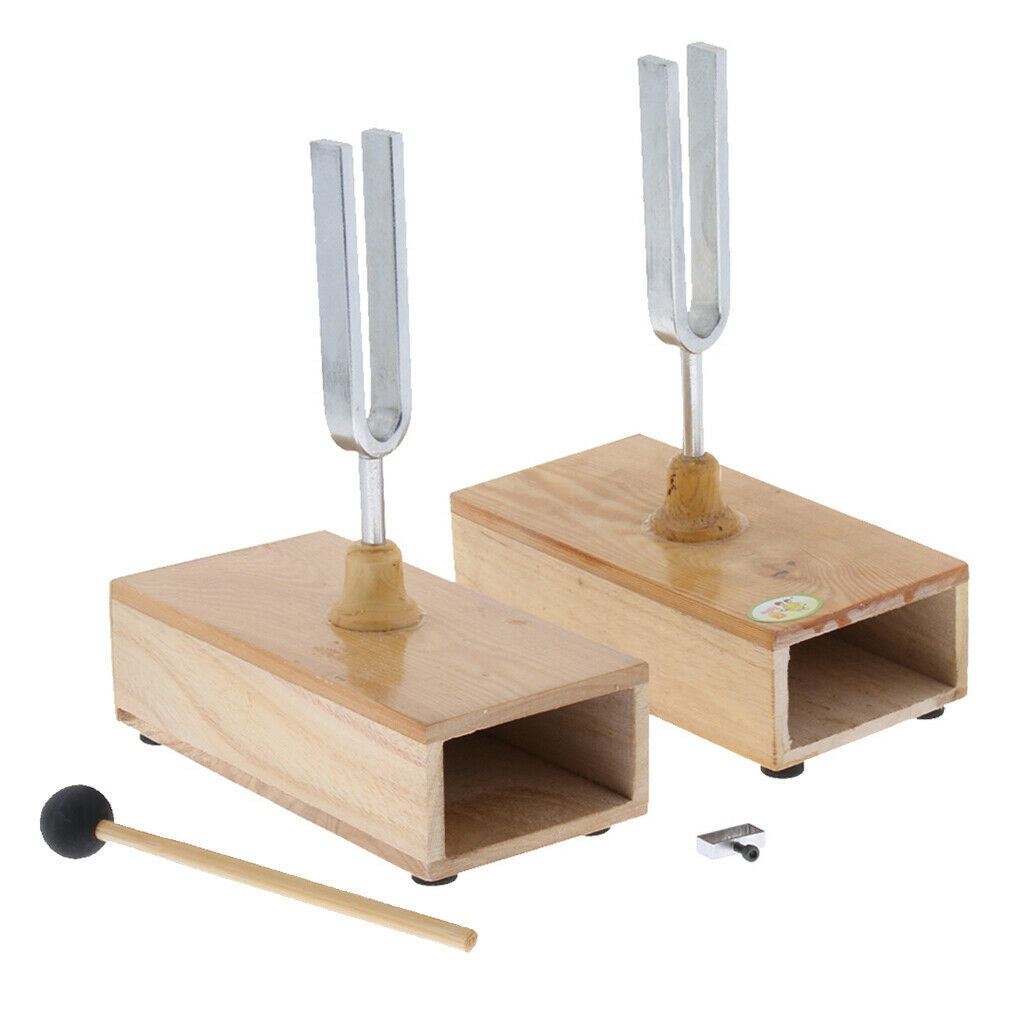 Resonant Tuning Fork 440HZ with Wooden Resonant Box Acoustic Science Tools