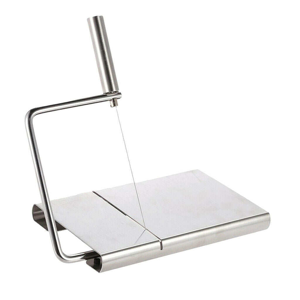 Cheese Wire Slicer Stainless Steel Metal Board with Cutting Handle 21x12x1cm