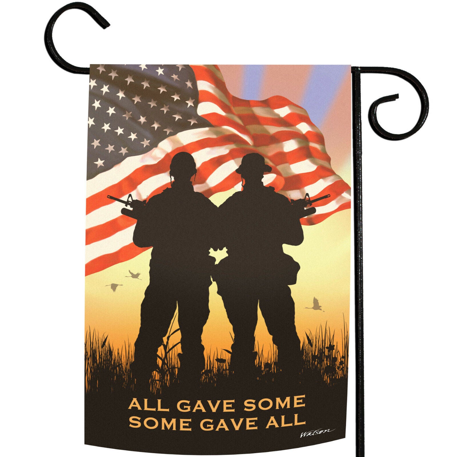 Toland Some Gave All 12.5 x 18 Patriotic America Veteran Memorial Garden Flag