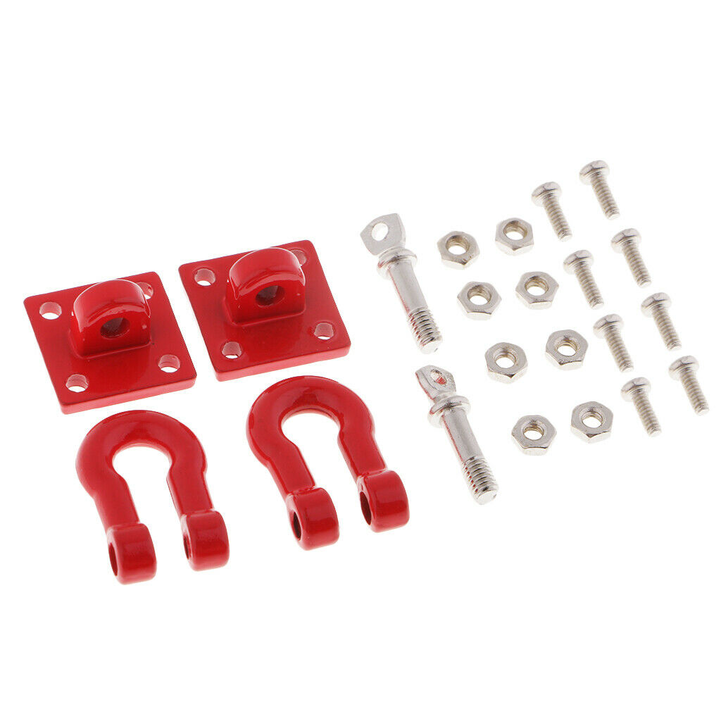 1 Set Tow Hook Towbar Chain Hook Deco Parts For 1/10 RC Car