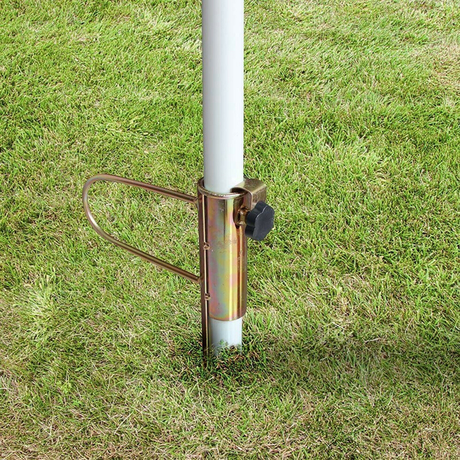 Metal Umbrella Base Holder Parasol Ground Spike Garden Peg Anchor Metal