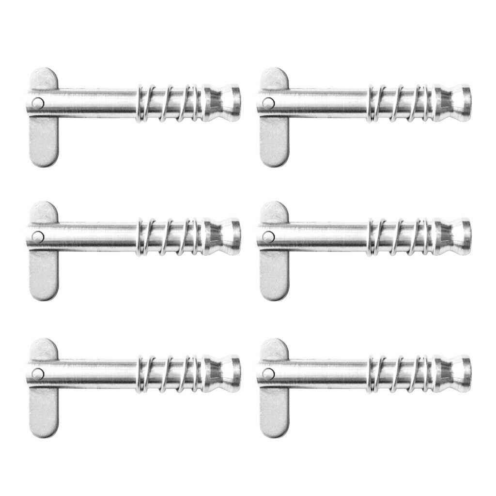 6 Piece Stainless Steel Quick Release Pin for Marine Boat Bimini Deck Hinge