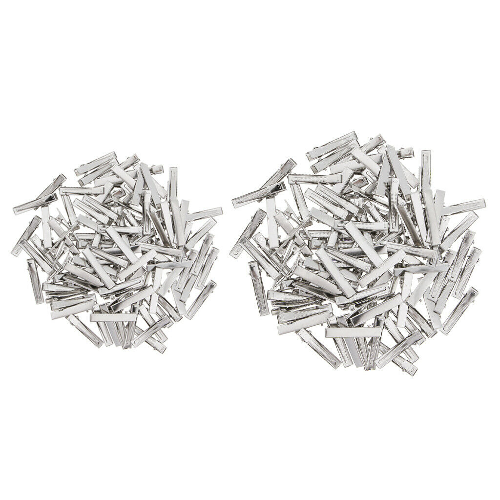 200x Single Prong Alligator Barrette Hair Clip Blanks Findings DIY Hair Bows