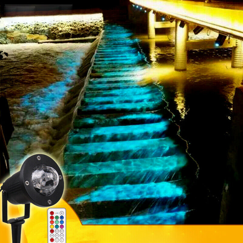 1PCS LED Water Ripple Projection Lamp Waterproof Outdoor Path Lawn Garden Light