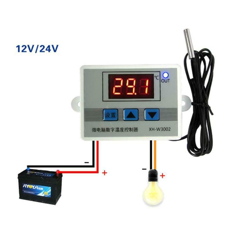 220V Digital LED Temperature Controller Thermostat Switch Probe Sens