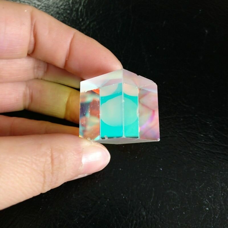 50pcs Defective Dichroic Cube Beam Splitter Glass Prism Teaching DIY Decoration