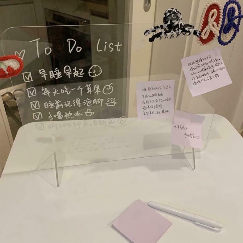 Erasable Board and Marker Desk Decoration Kitchen Menu Libraries Acrylic