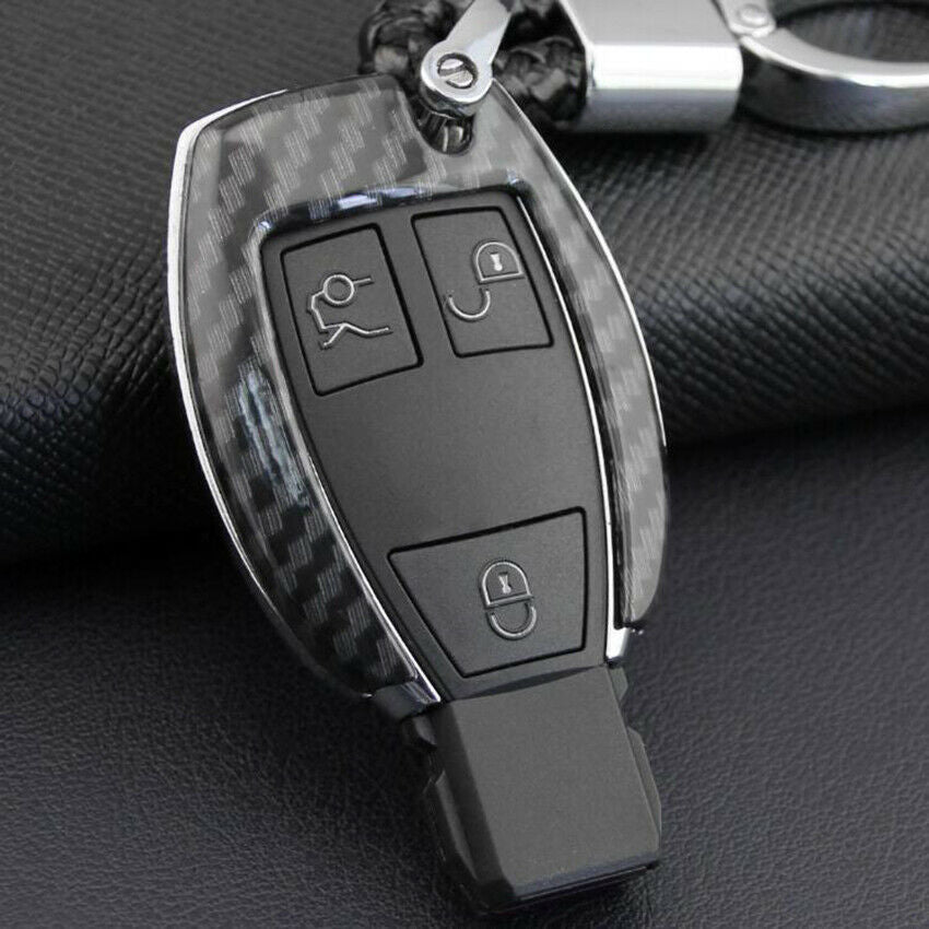 Carbon Fiber Car Key Fob Chain Ring  For Mercedes W205 W212 X253 W166 X204 X166