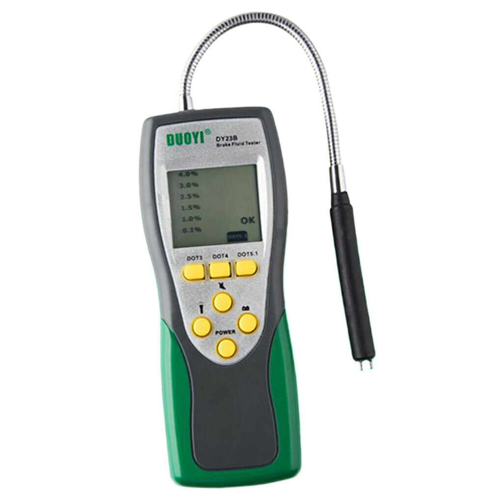 Car Brake Fluid Tester Oil Tester with 250mm Goose Neck Detector 2.2in LCD