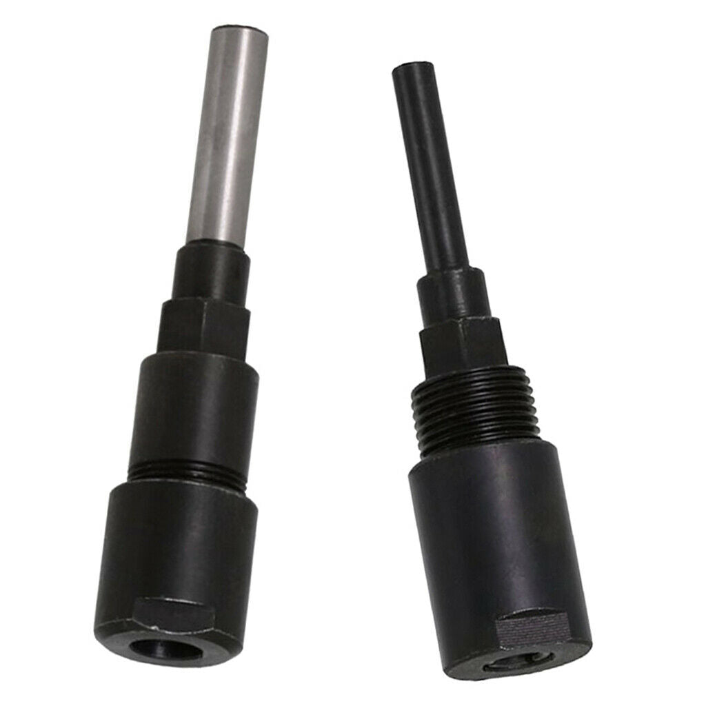 Set of 2 Extension Rod Trimming Extender Chuck Holder 1/4Inch&8mm Shank