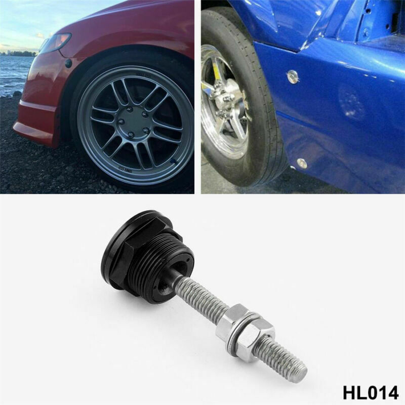 22mm Push Button Bonnet Hood Pin Lock Clip Kit Car Quick Release Bumper Latch 4X