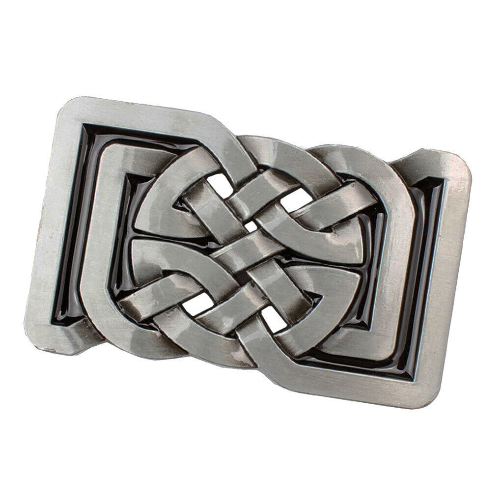 Celtic Pattern Belt Buckle Rectangle Metal Classic for jeans Leather Belt Casual