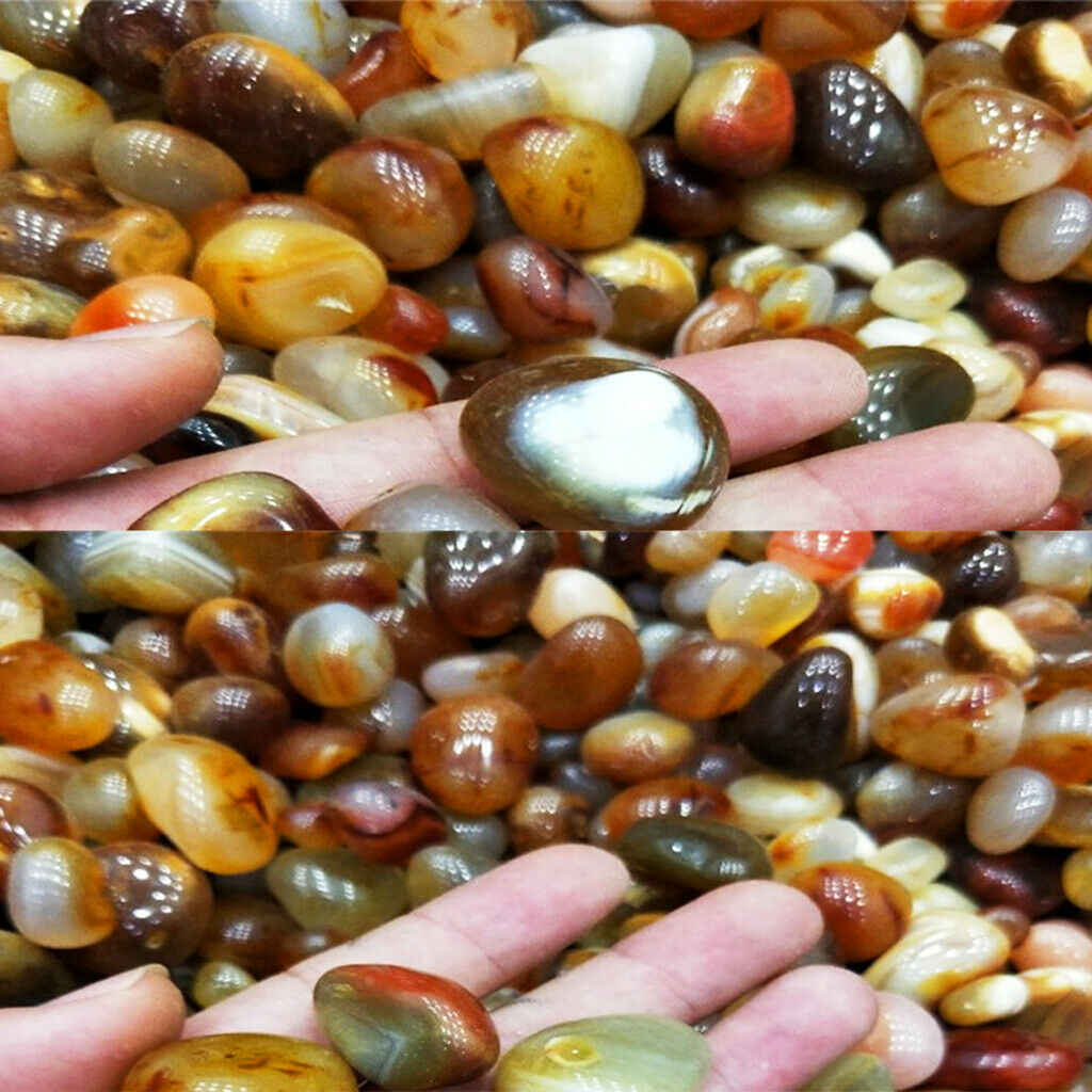 Natural Colorful Agate Crystal Feng Shui Reiki Ornament Stone Lucky Stone