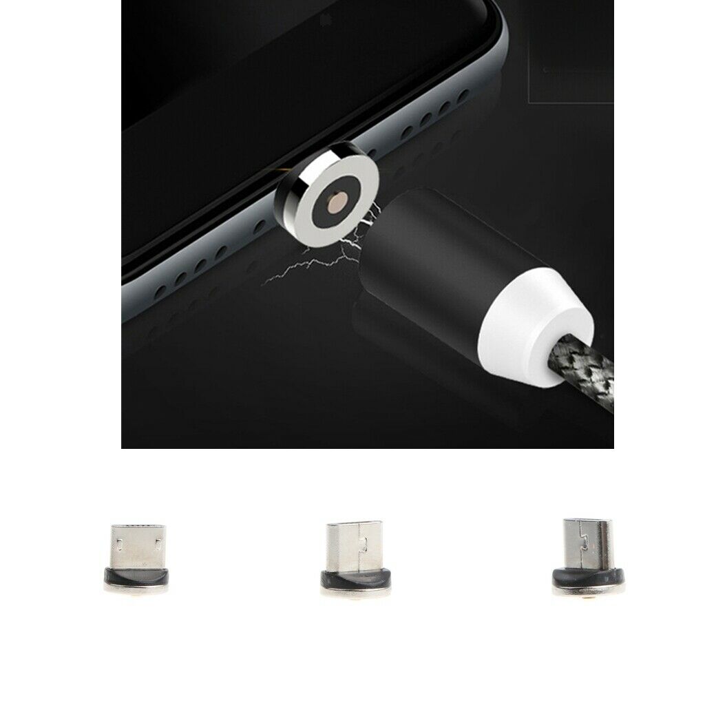 3x Micro USB Magnetic Tips Head Cord Adapter Magnet for Cellphone Headset