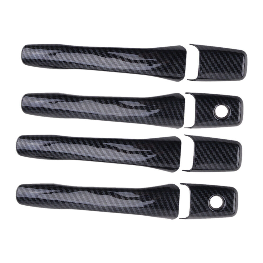 Carbon Fiber Texture Door Handle Cover Trim Frame Fit for Mitsubishi Lancer EVO