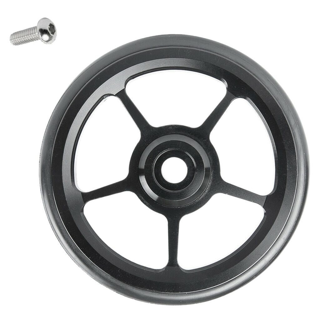 4pcs Bike Easy Wheels 6cm Easywheel for Brompton Cycle Parts Wheel Black