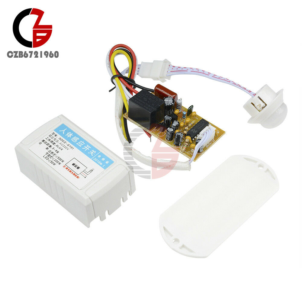 220V IR Infrared Module Body Sensor Intelligent Light Bulb Motion Sensing Switch