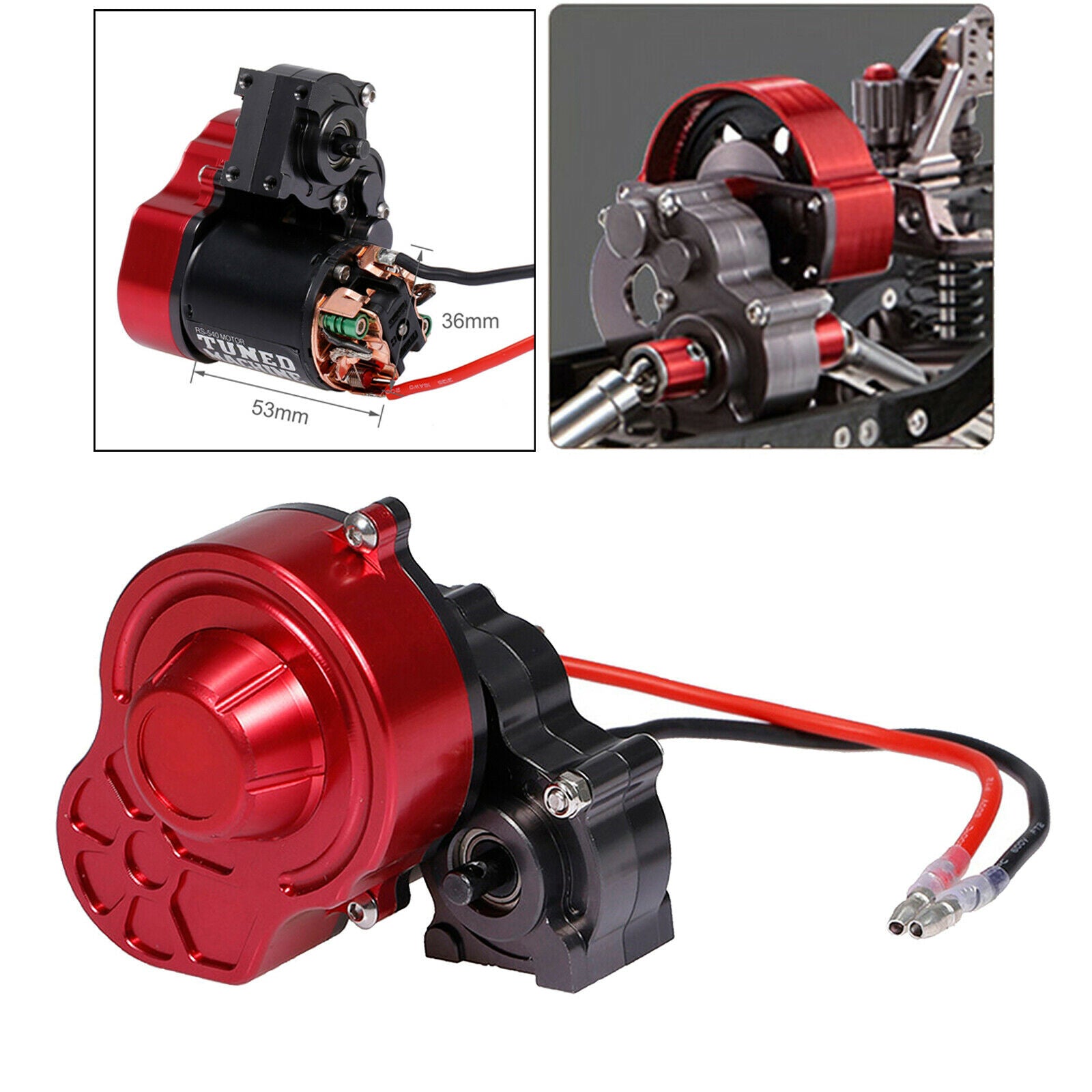 RC Car   Transmission Box with Gear RC Upgrade RC Car Parts