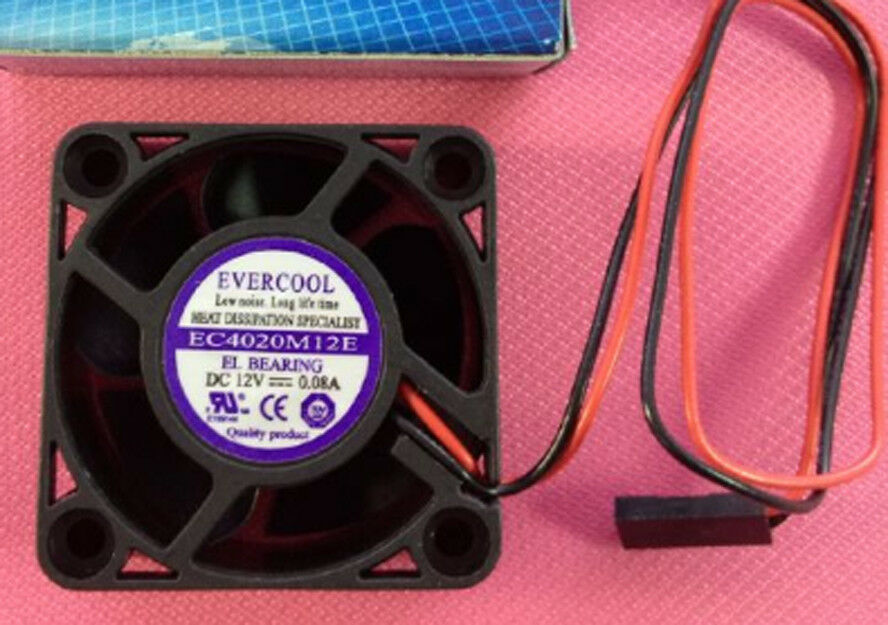For EVERCOOL EC4020M12E Axial cooling fan 12VDC 0.08A 4CM 2wire