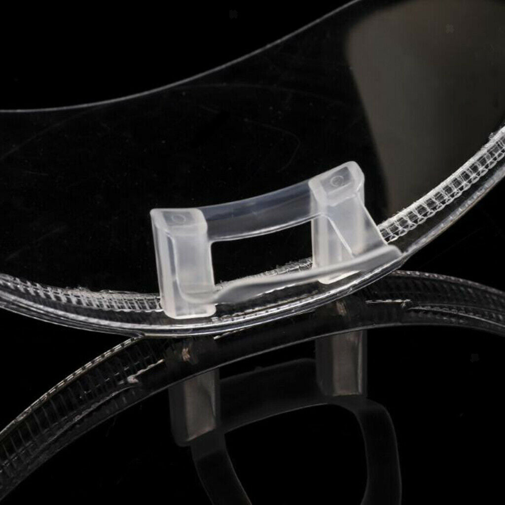 10PCS Clear Fully Transparent Reusable Mouth Shield Visor Anti-fog Hotel