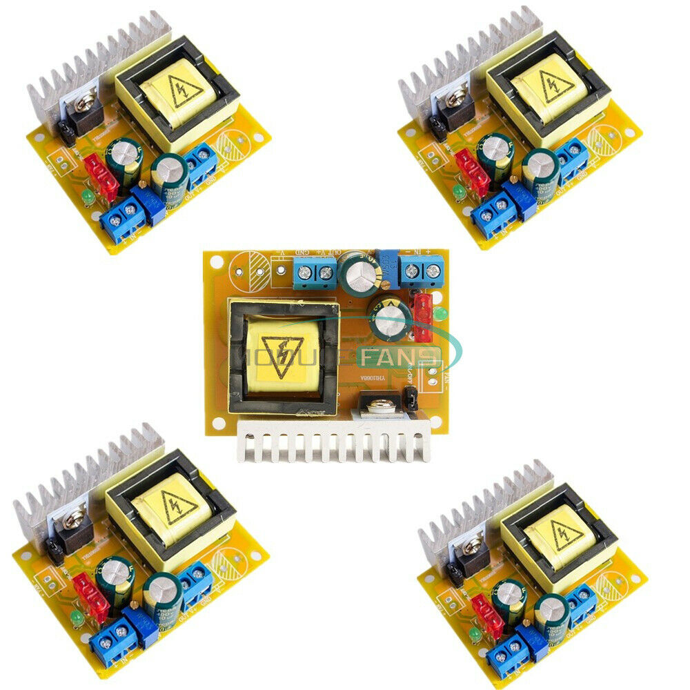 5PCS DC Boost Converter 8~32V to 45~390V High Voltage ZVS Step up Booster Module