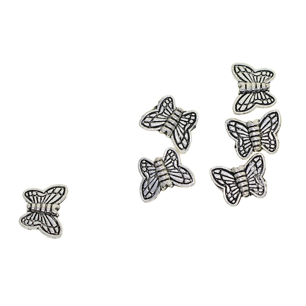 100x Butterfly Loose Spacer Bead Metal