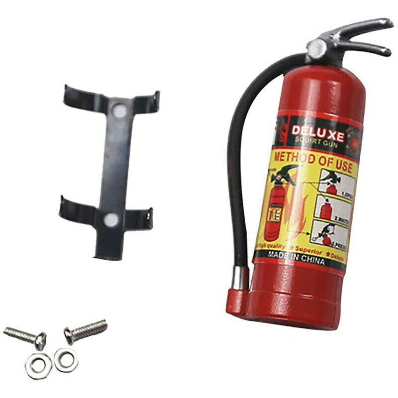 2X(RC Decoration Metal Mini Fire Extinguisher for 1/10 RC Cler Axial SCX10 P3M2)
