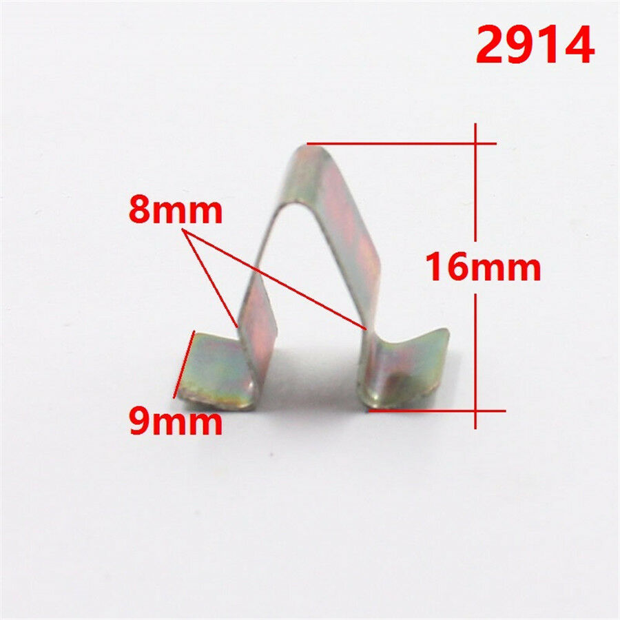 40Pcs Car Radio Dashboard DVD Metal U Cord Lock Retaining Clips Auto Fasteners