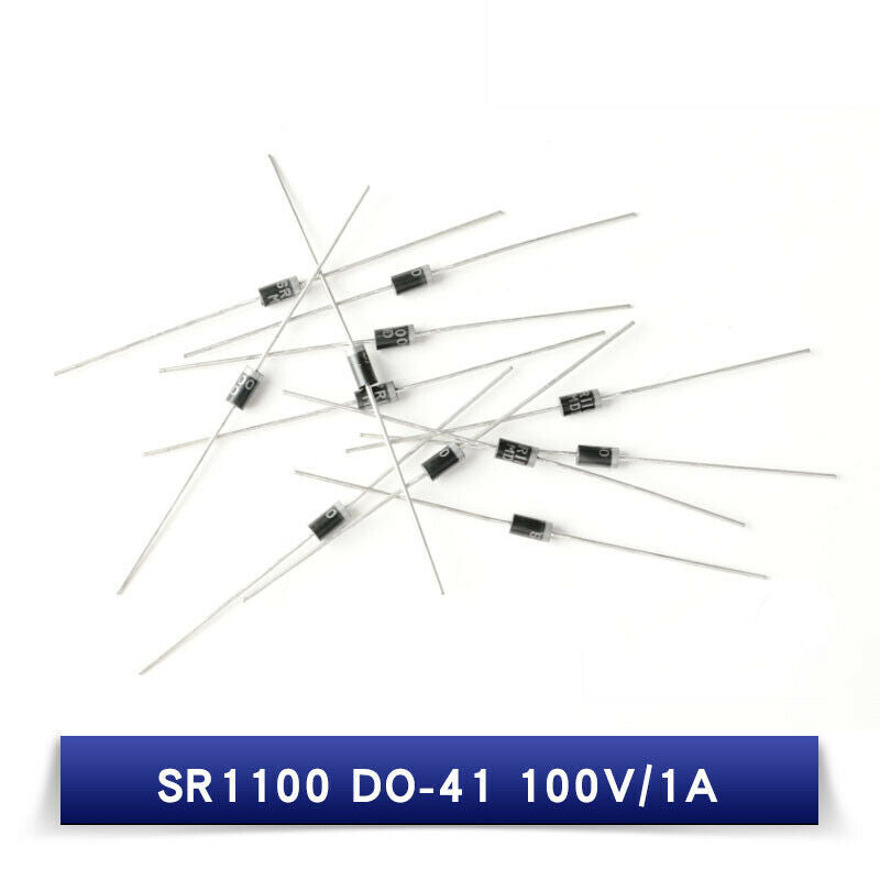50pcs DIP SR1100 DO-41 Schottky Diode Rectifier Semiconductors & Actives