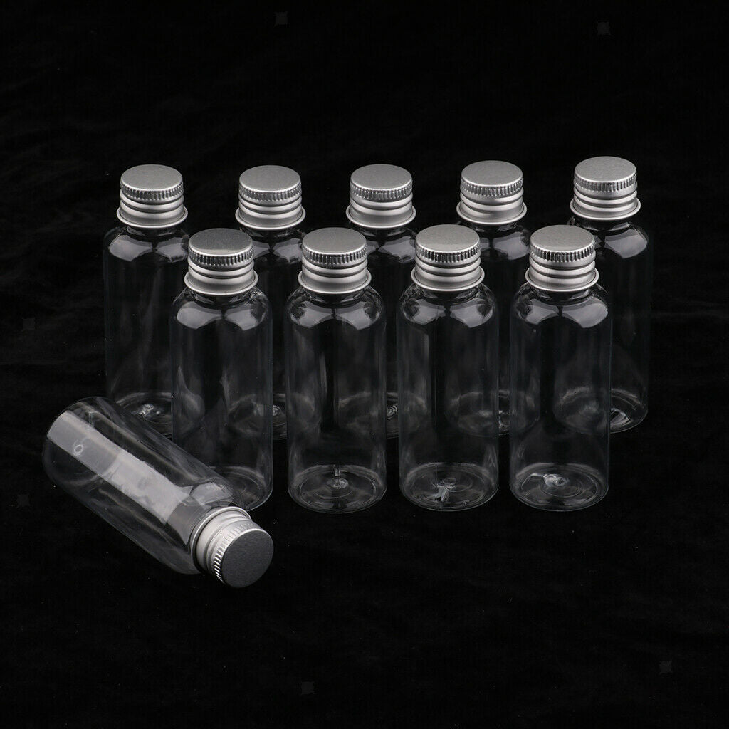 10 Pieces Premium Empty Samples Containers - 50ml/1.76oz Clear Plastic Dispenser