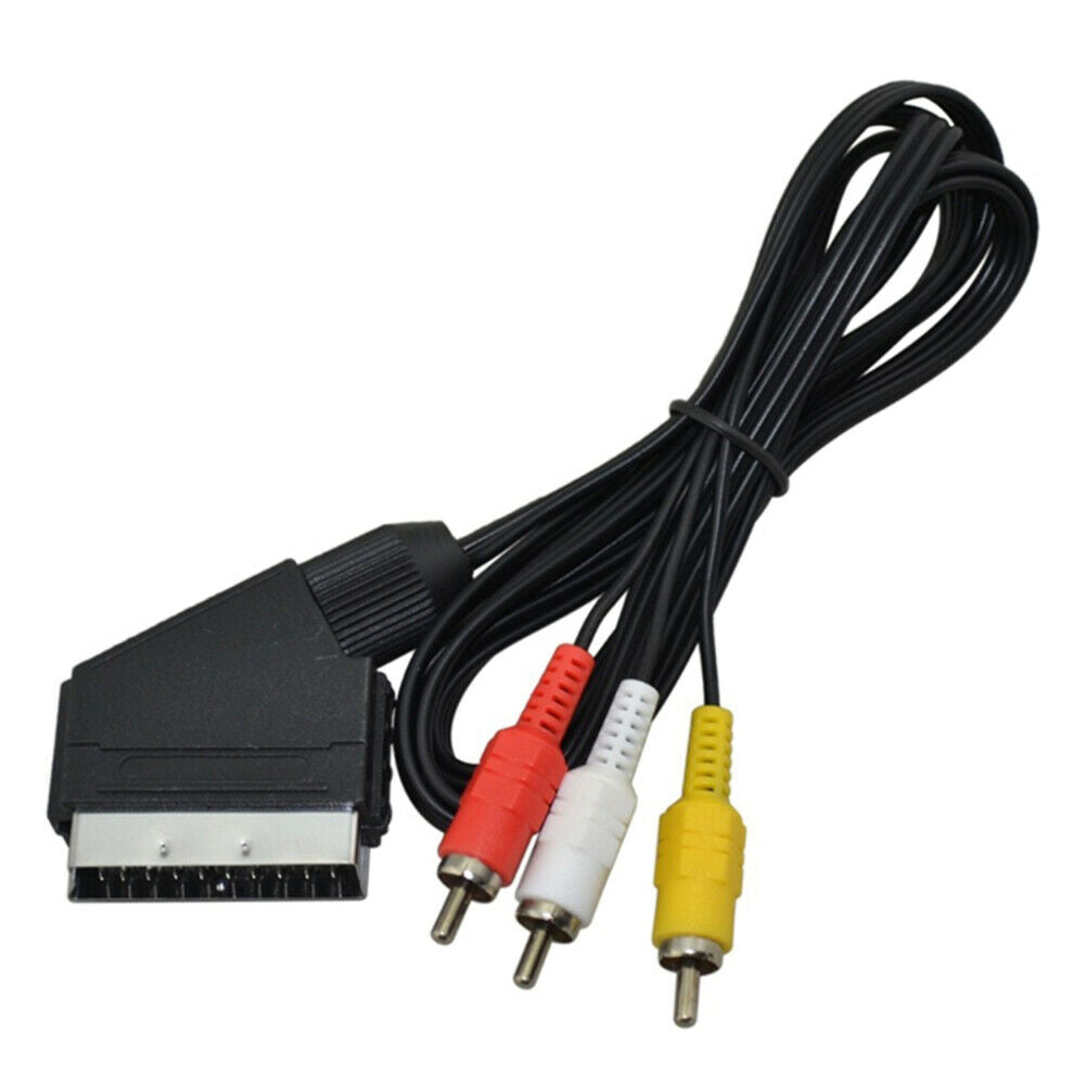 1.8m 6 Feet RGB Scart to 3 RCA Video Cable For NES For FC XXUC High Quality