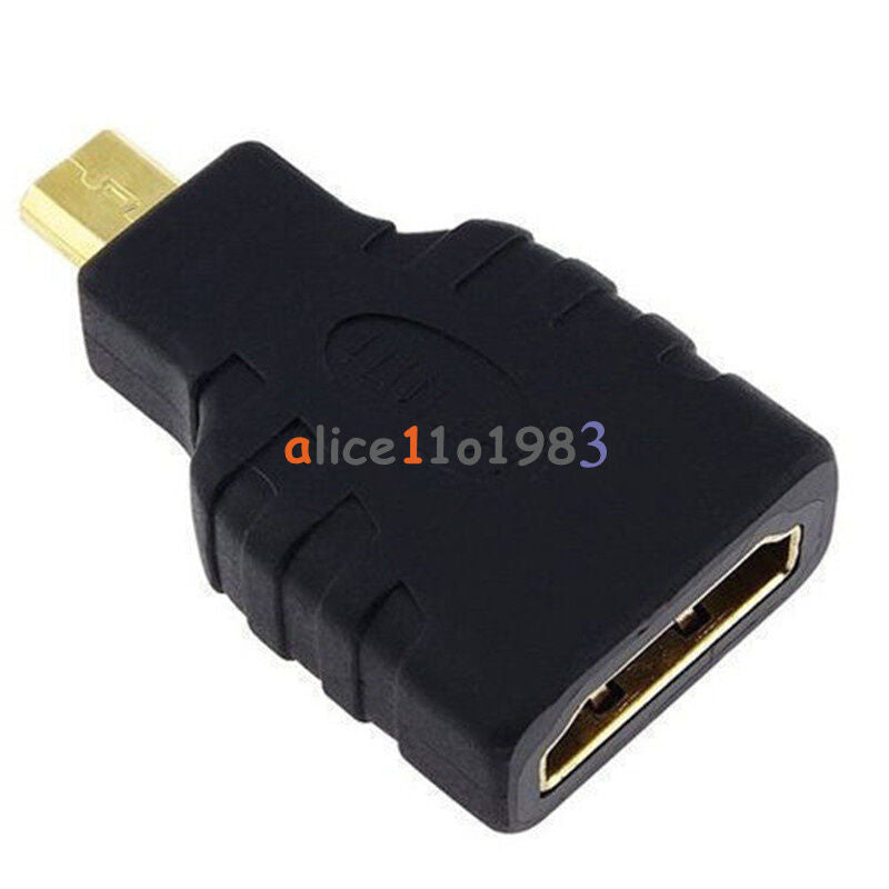 2PCS HDMI Female to Micro Male Converter Adapter Connector For HDTV Camera LCD