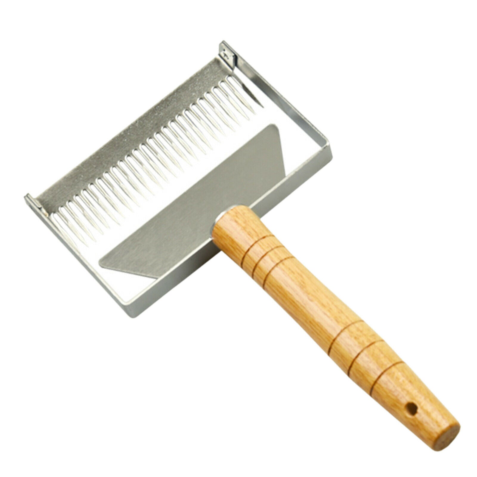 Honey Uncapping Tool Fork Wooden Handle Stainless Steel Uncapping Scraper