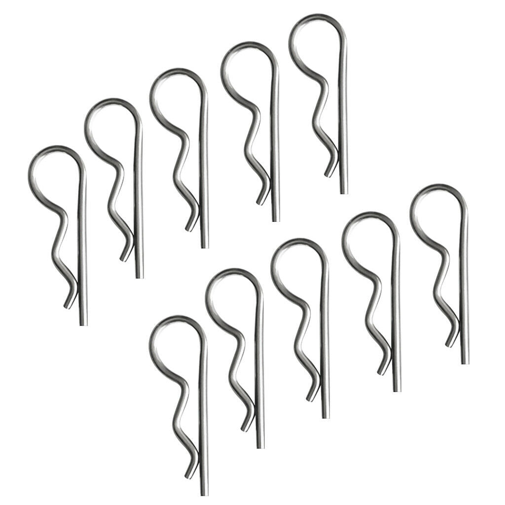 20 Pieces Stainless Steel R Clip Clevis Pin Shaft 1.8mm 2mm Heavy Duty Retaining