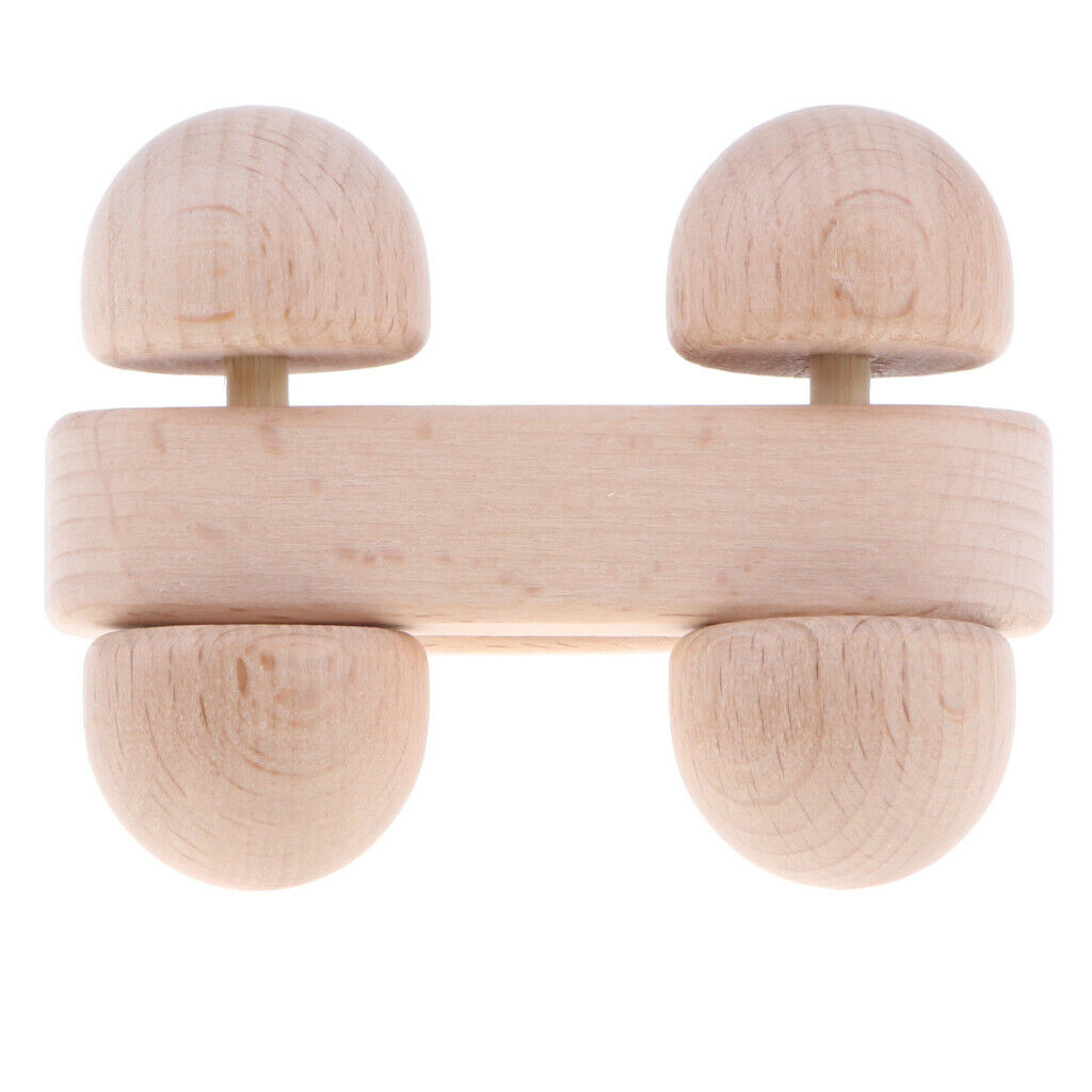 Natural Wooden Baby Rattle Early Educational Grasping & Teething Montessori