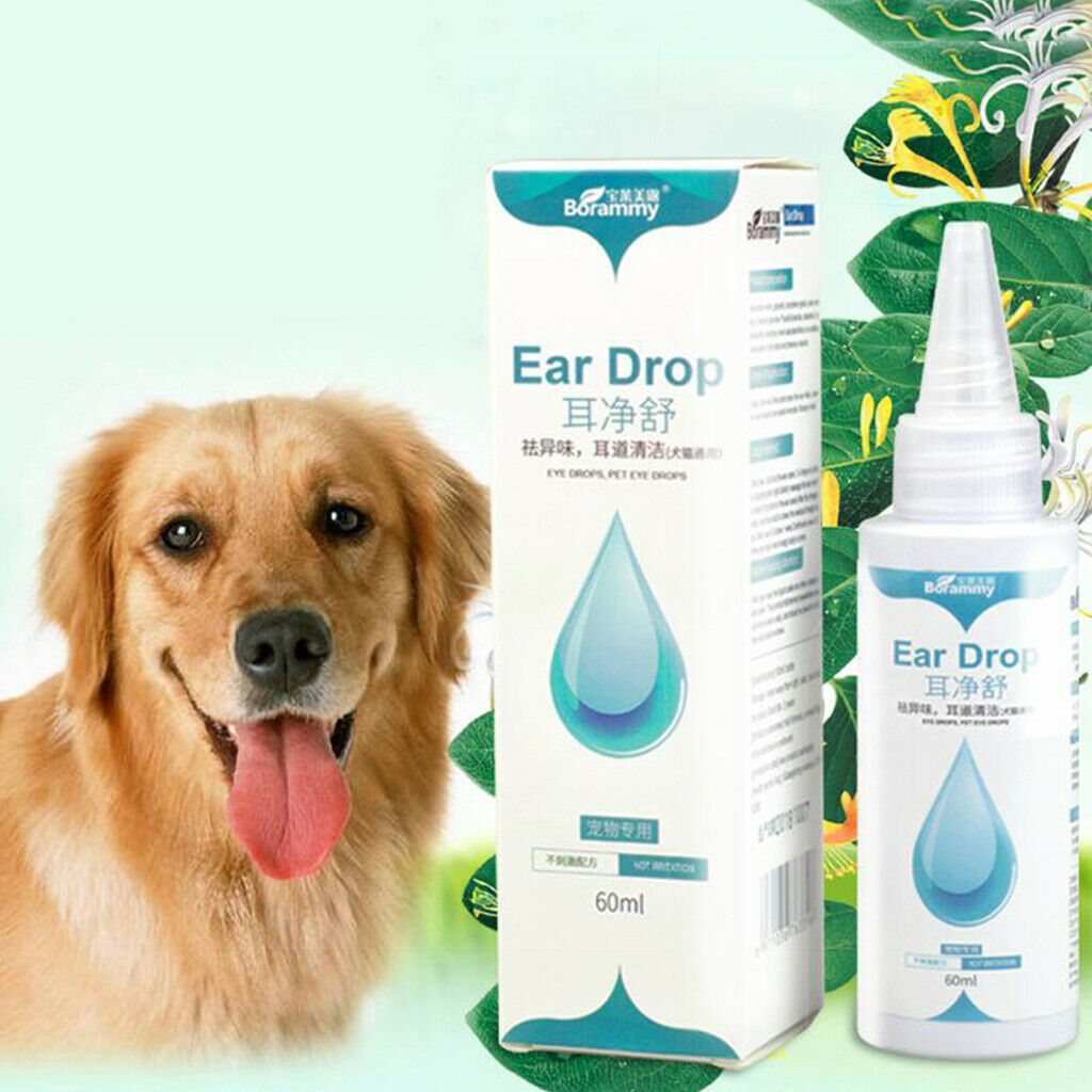60ml Ear Cleanser Drops for Dogs Cats Puppy Kitten Cleans and Removes Wax
