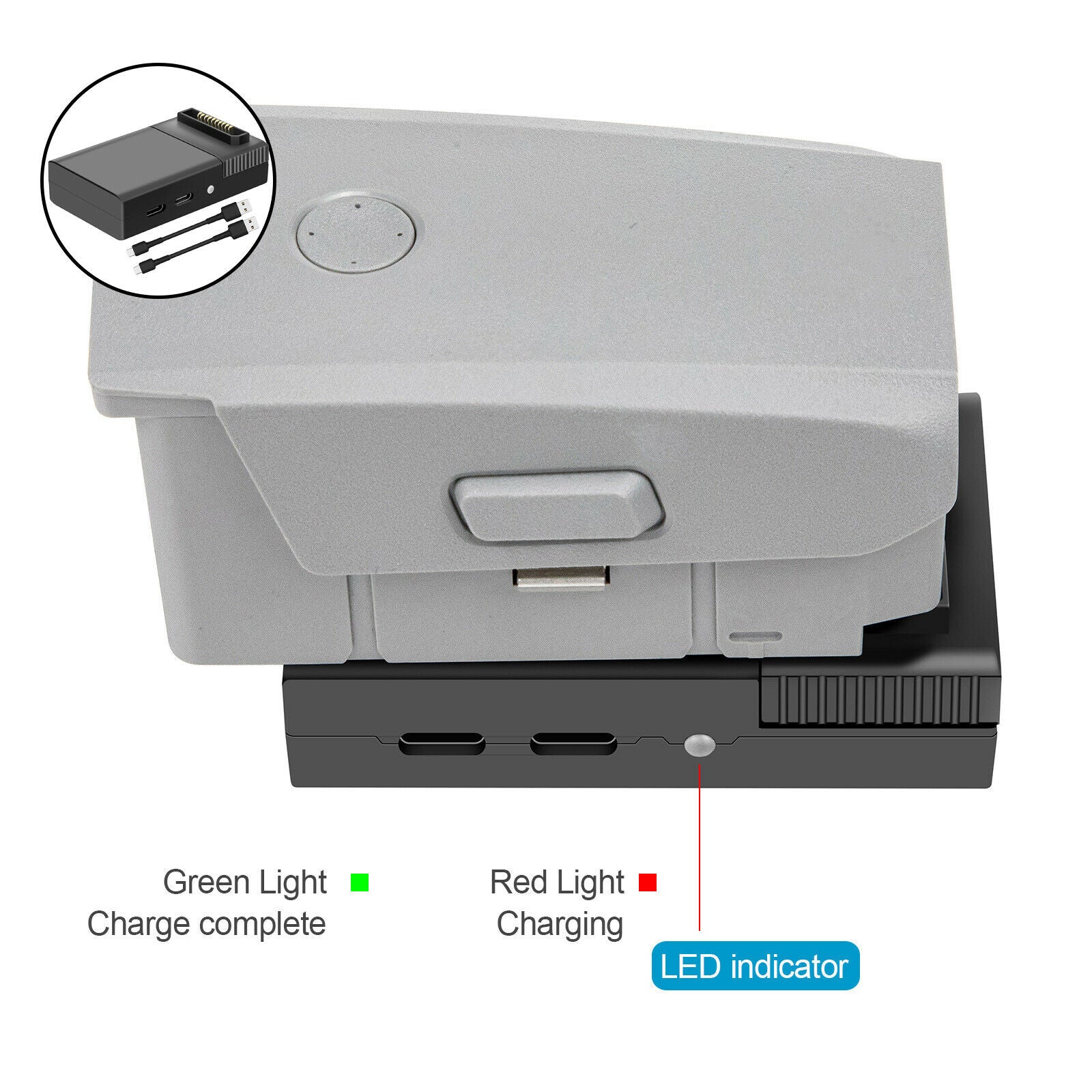 Rechargeable Fast Charger USB Charging Battery for DJI Mavic Air 2S/Air 2