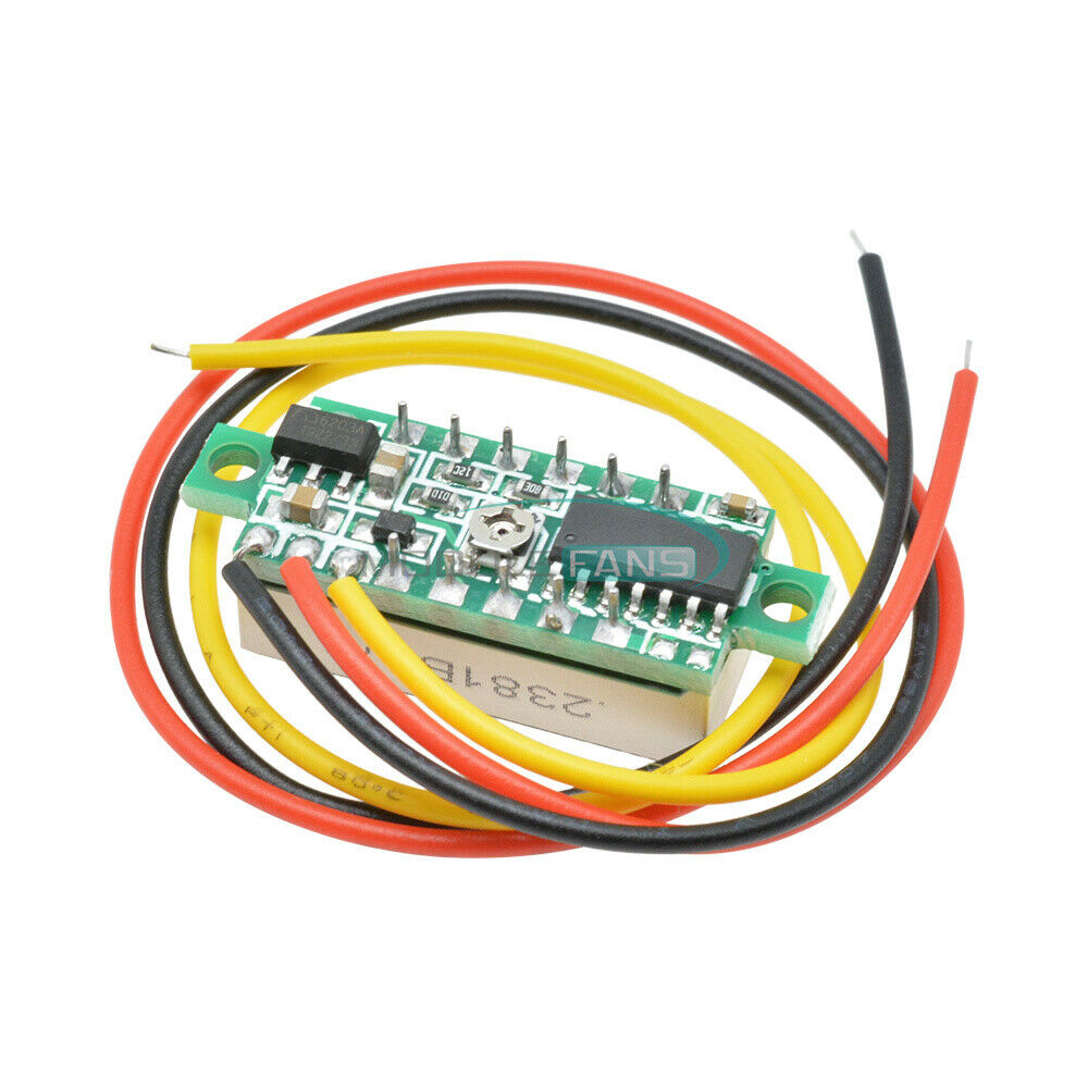 Blue 0.28" LED DC 0-100V Voltmeter Digital Display Voltage 3-wire 12V 24V