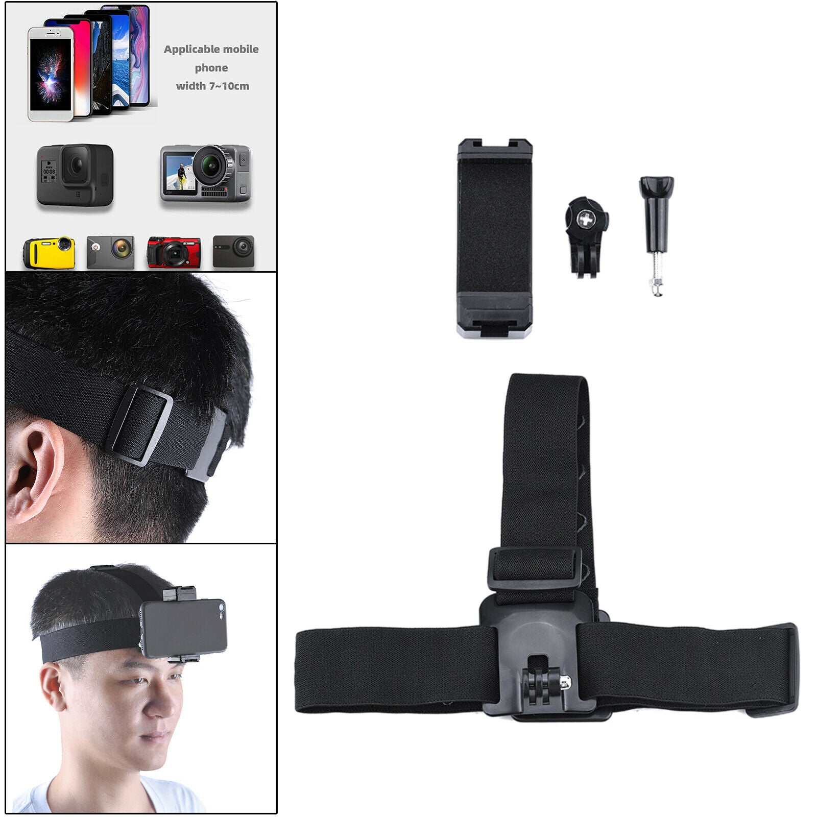 Accessories for smartphone headgear flexible wide compatible